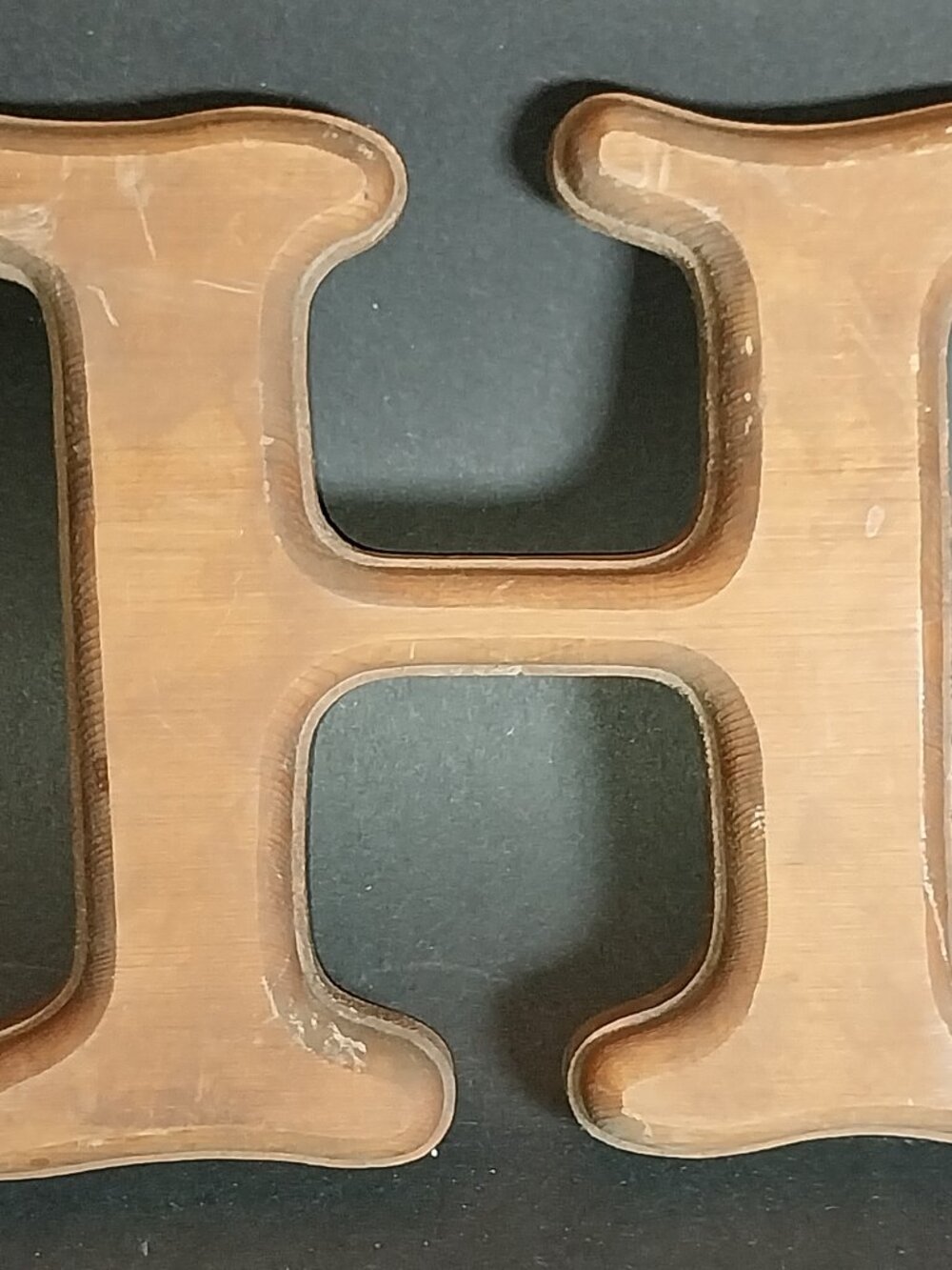 Stained Wood Letter "H"
